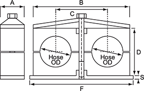 Single Hose Clamp Drawing